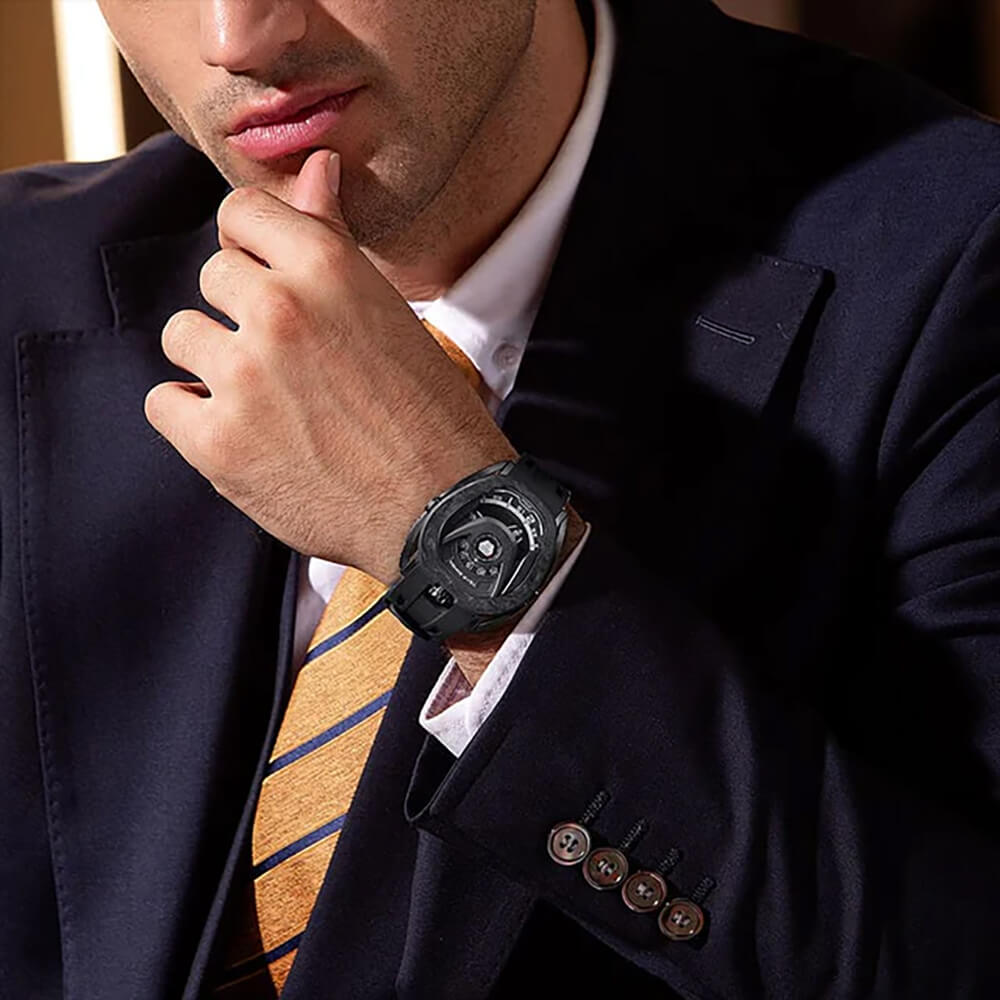 Мъжки часовник TSAR BOMBA Pulse Reactor-Interchangeable Automatic Carbon Fiber Black
