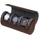 Ролка за 3 часовника Rothenschild Brown-Grey RS-3621-3DBR
