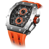 Мъжки часовник TSAR BOMBA T-Series Silver Orange TB8204Q-11