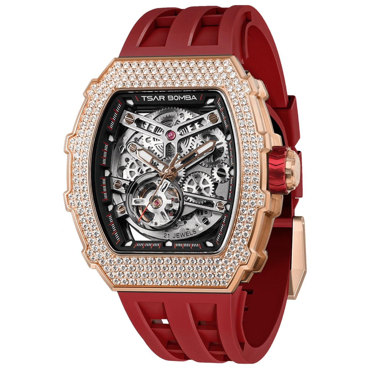 Мъжки часовник TSAR BOMBA T-Elemental Automatic Red TB8208D-12 4