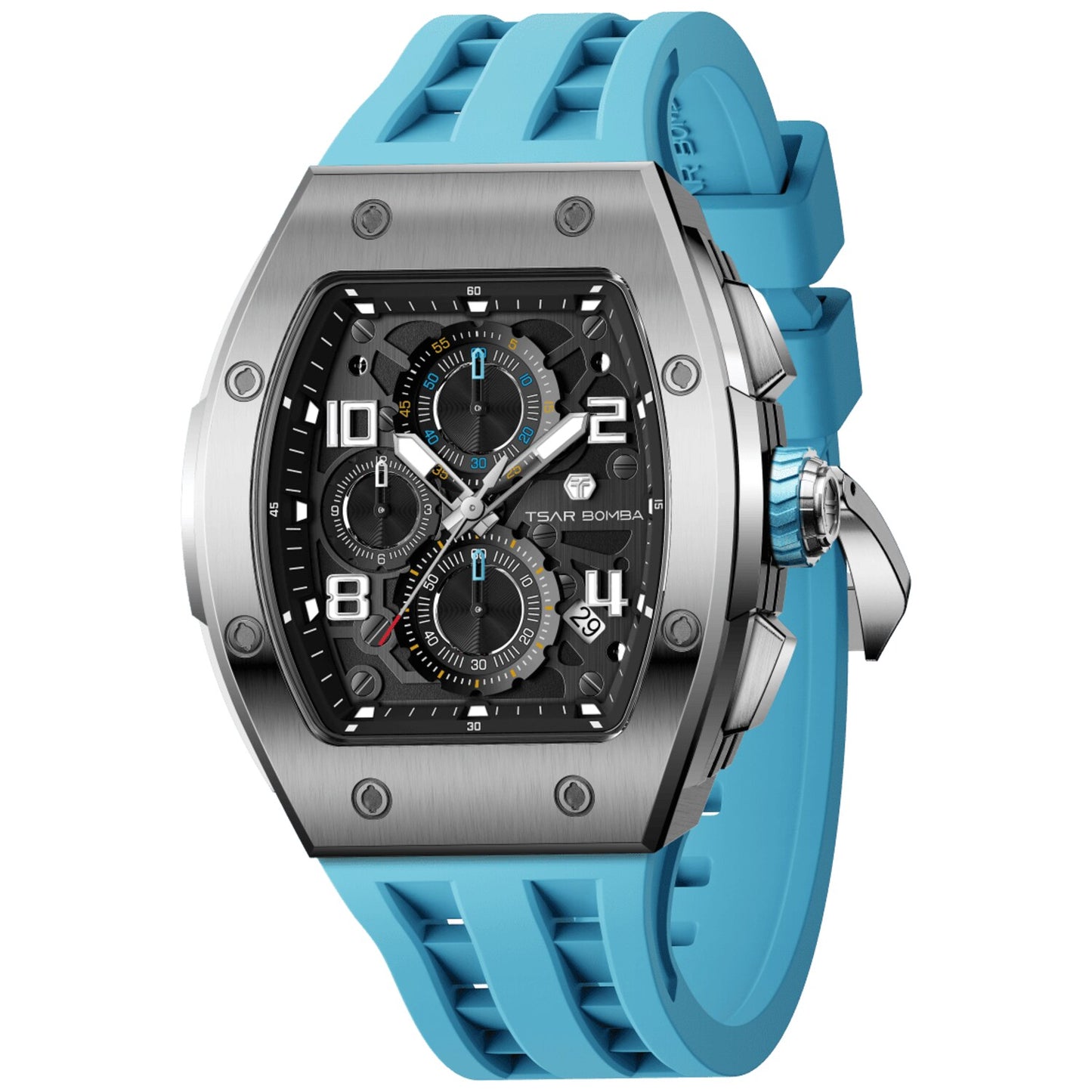 Мъжки часовник TSAR BOMBA T-Elemental Elite Blue TB8224Q-05 4