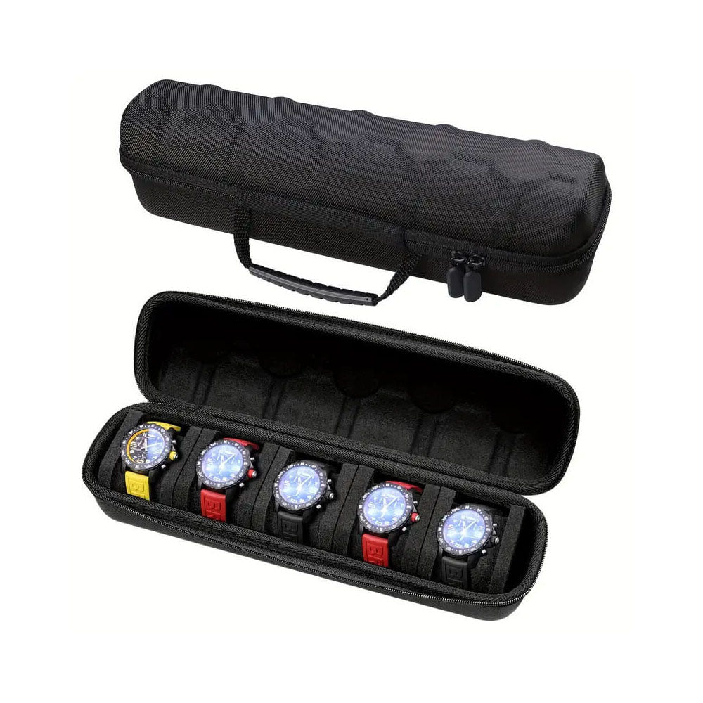 Транспортен кейс за 5 часовника Pure Black