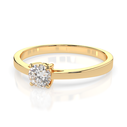 CARA Златен пръстен с диамант 0.3 Ct GIA сертификат K101-10012/1Y