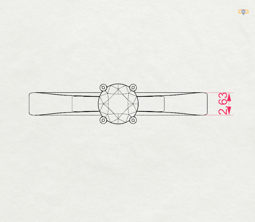 CARA Златен пръстен с диамант 0.35 ct GIA сертификат K101-10012Y