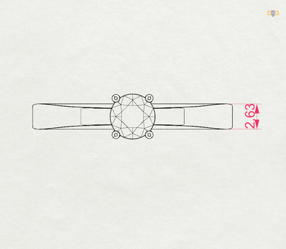 CARA Златен пръстен с диамант 0.35 ct GIA сертификат K101-10012Y