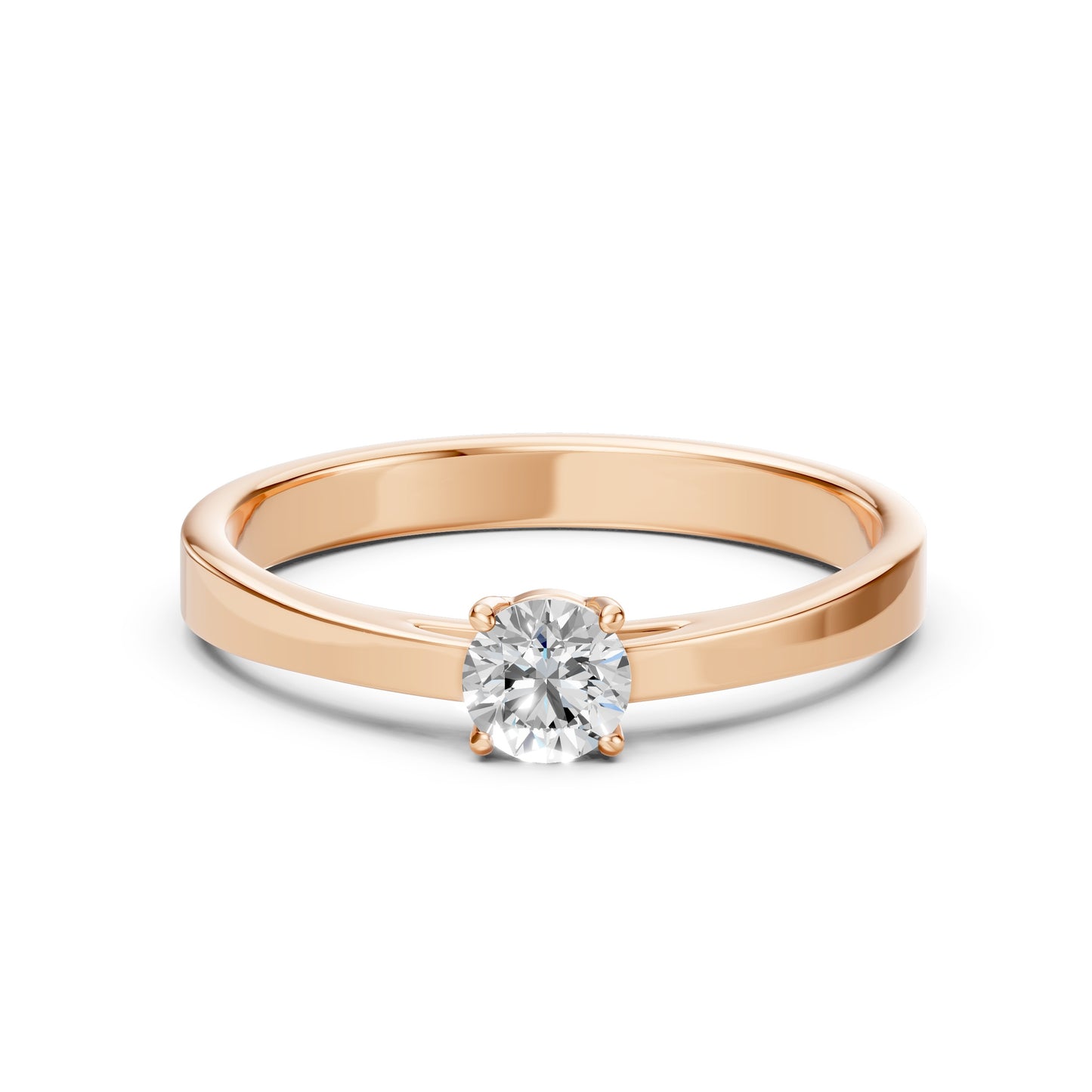 CARA Златен пръстен с диамант 0.35 ct GIA сертификат K101-10012Y