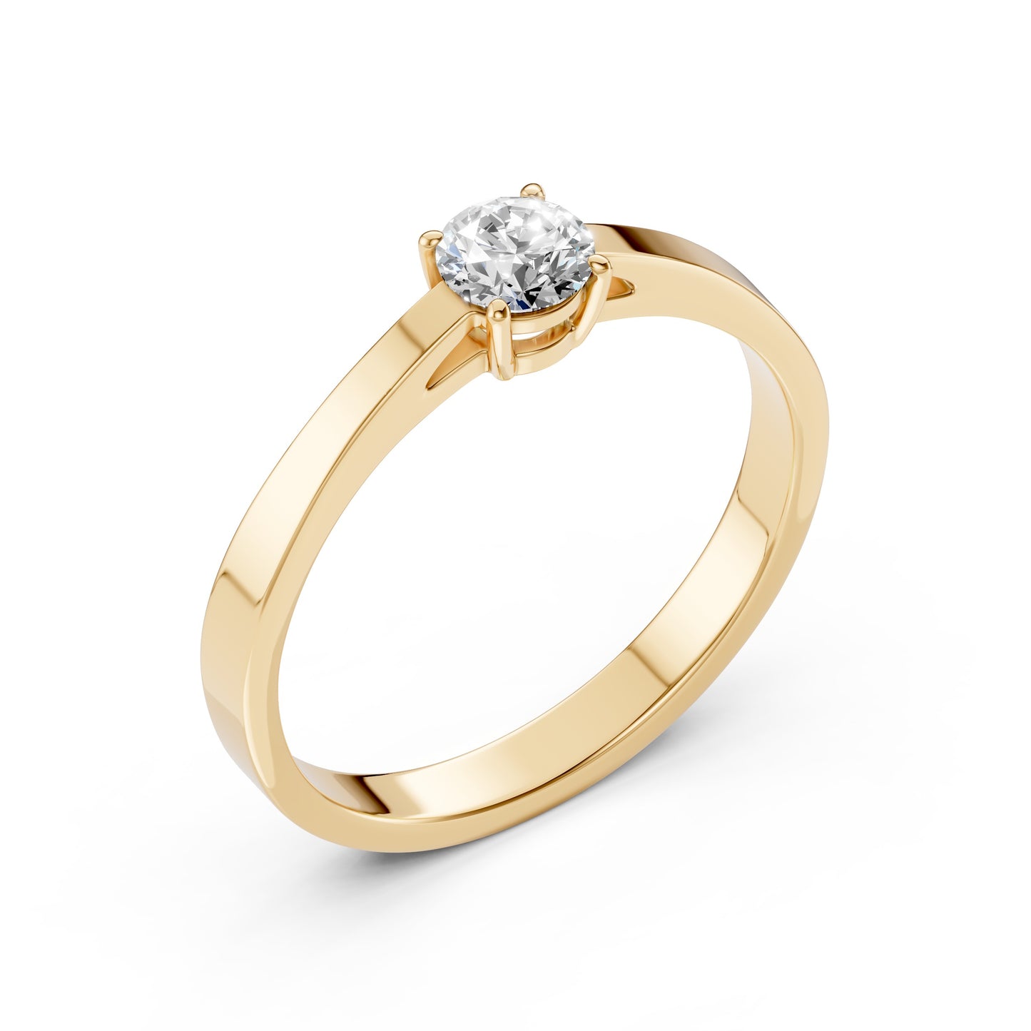 CARA Златен пръстен с диамант 0.35 ct GIA сертификат K101-10012Y