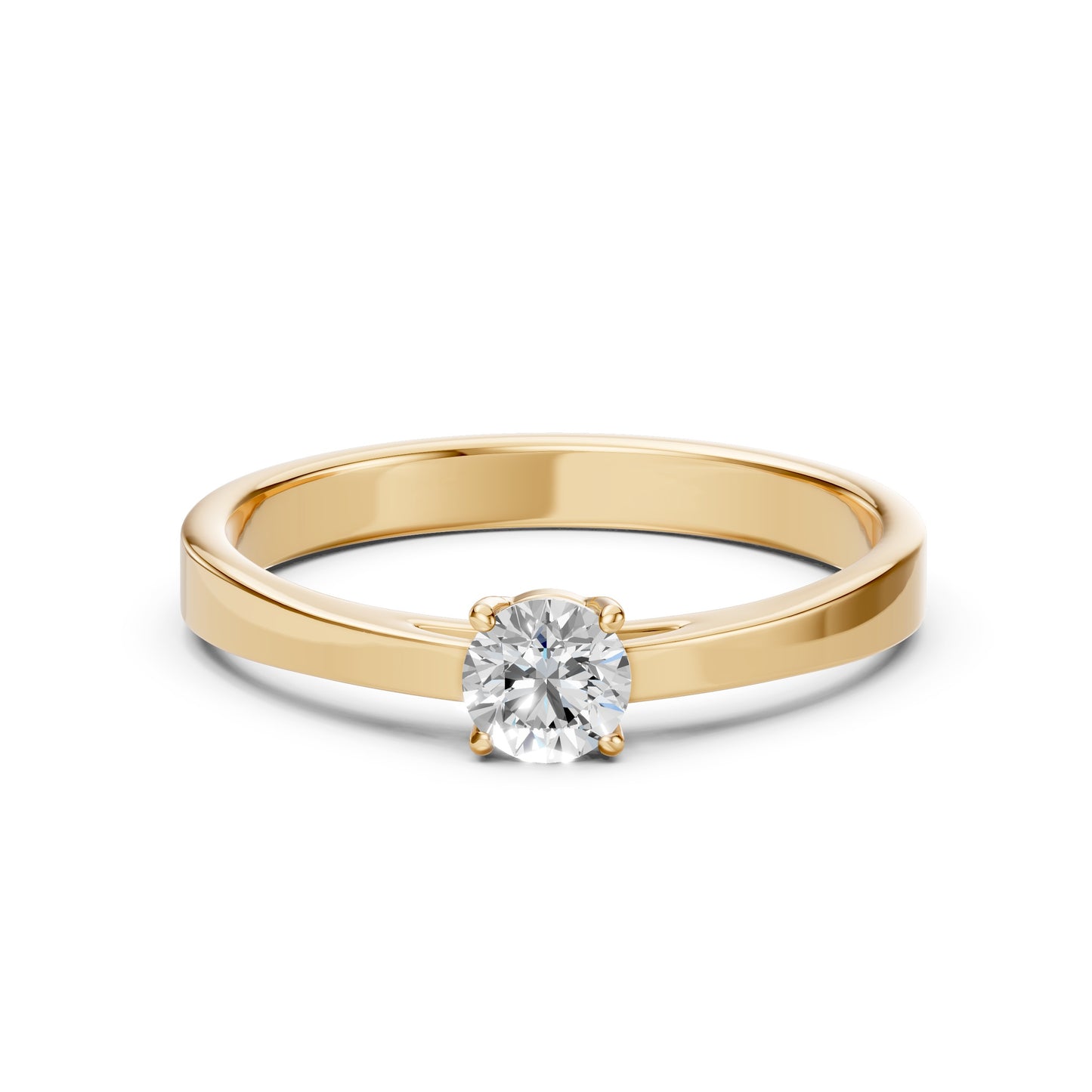 CARA Златен пръстен с диамант 0.35 ct GIA сертификат K101-10012Y