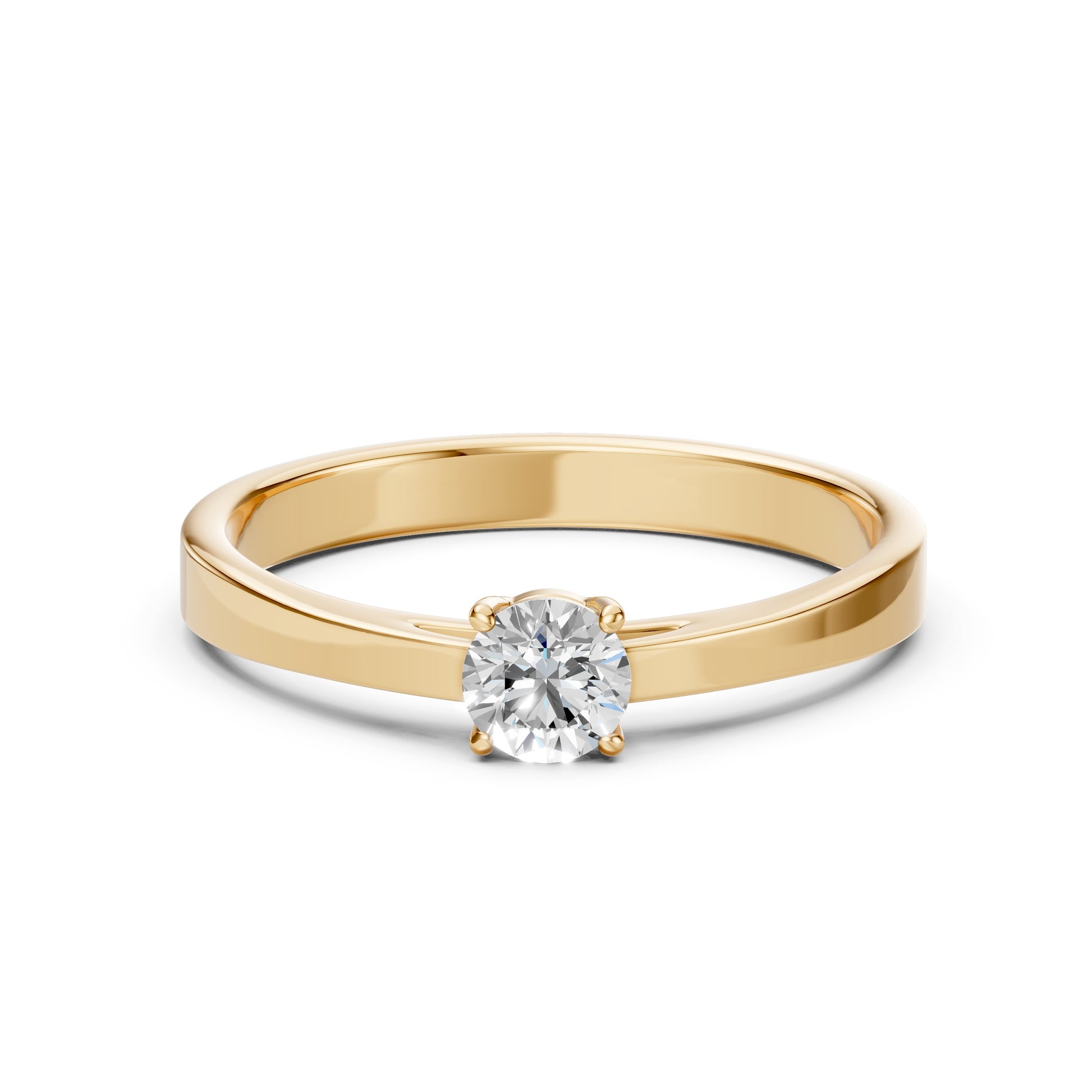 CARA Златен пръстен с диамант 0.35 ct GIA сертификат K101-10012Y