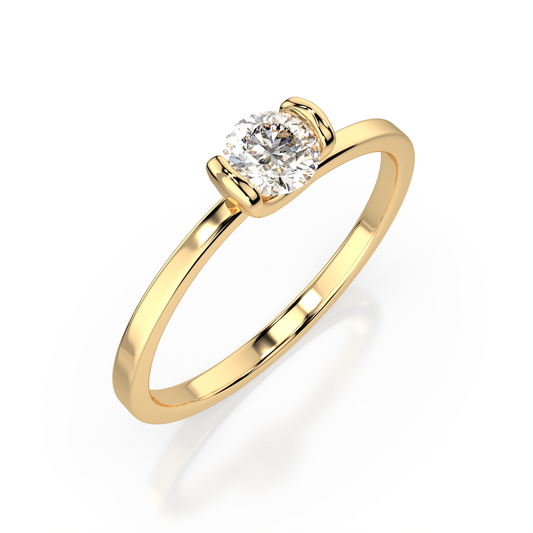 Cara Златен Пръстен С Диамант 0.3 Ct GIA Сертификат K101-10016Y