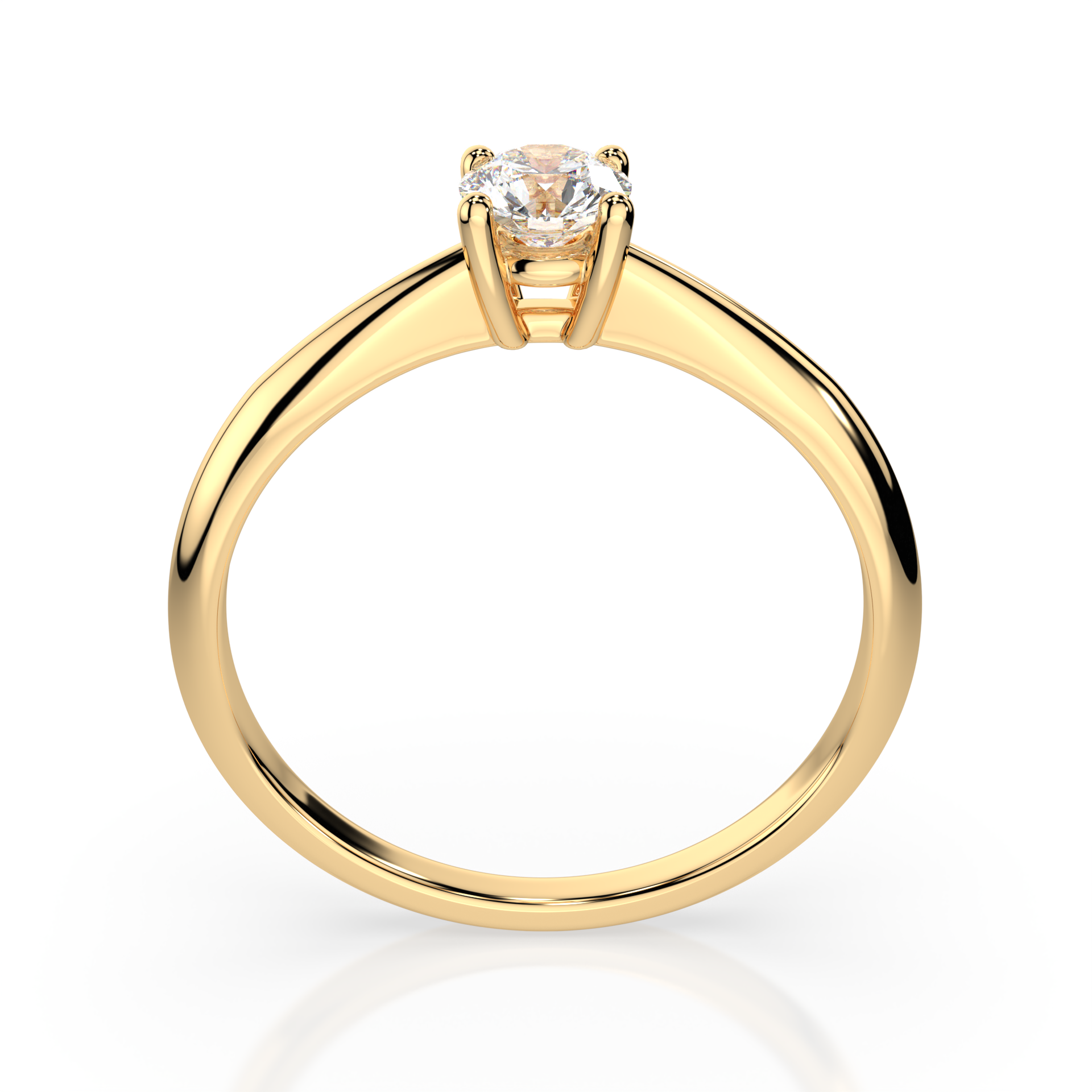 CARA Златен пръстен с диамант 0.35 ct GIA сертификат K101-10021Y