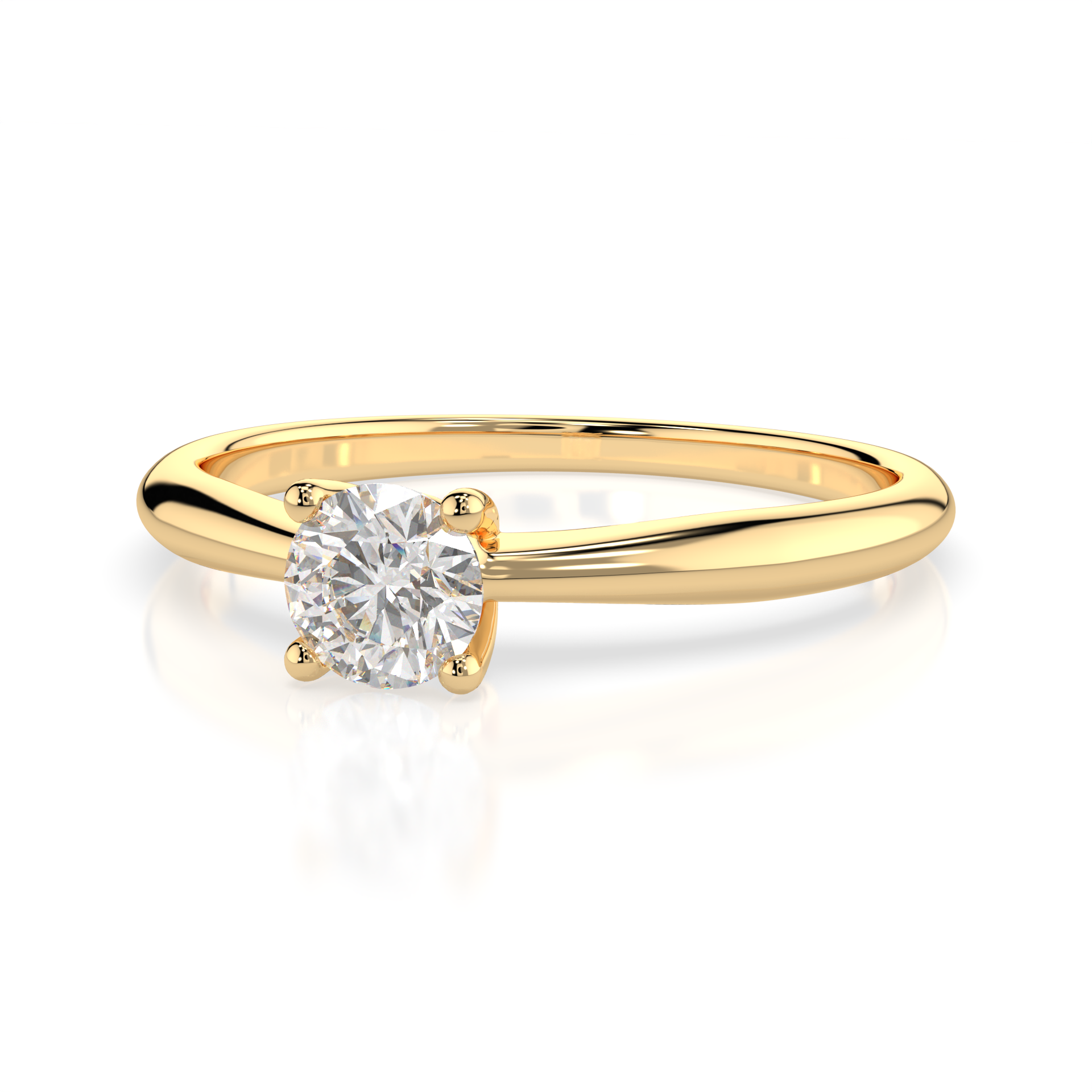 CARA Златен пръстен с диамант 0.35 ct GIA сертификат K101-10021Y