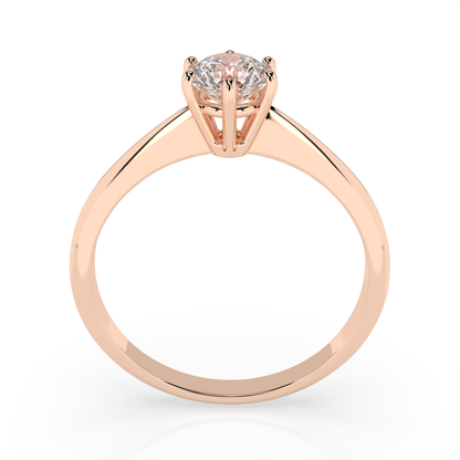 CARA Златен пръстен с диамант 0.35 ct GIA сертификат K101-10027W