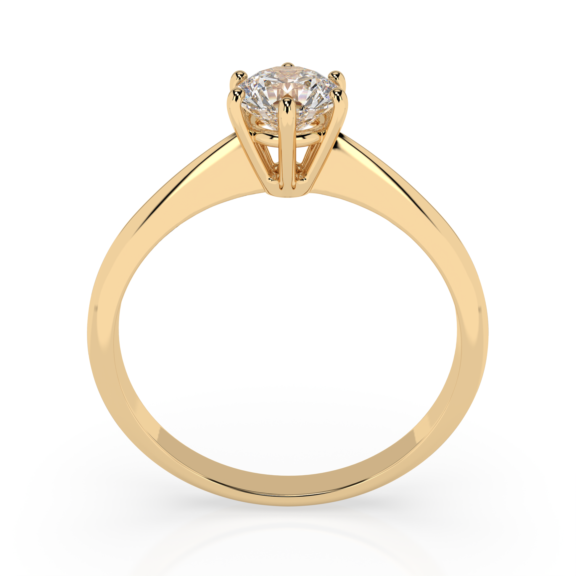 CARA Златен пръстен с диамант 0.35 ct GIA сертификат K101-10027Y