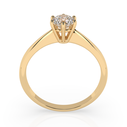 CARA Златен пръстен с диамант 0.35 ct GIA сертификат K101-10027Y