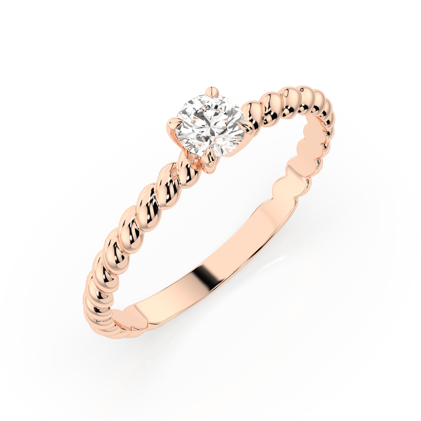 CARA Златен пръстен с диамант 0.30 ct GIA сертификат K101-10032R