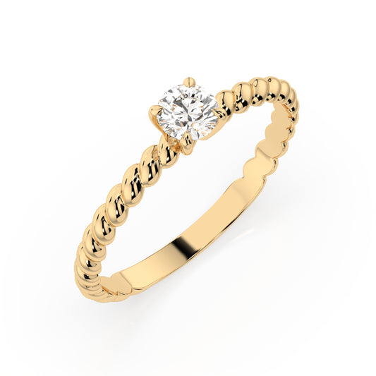 Cara Златен Пръстен С Диамант 0.30 Ct GIA Сертификат K101-10032Y