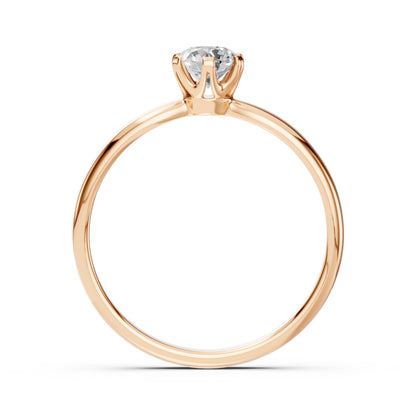 CARA Златен пръстен с диамант 0.45 ct GIA сертификат K101-10040R
