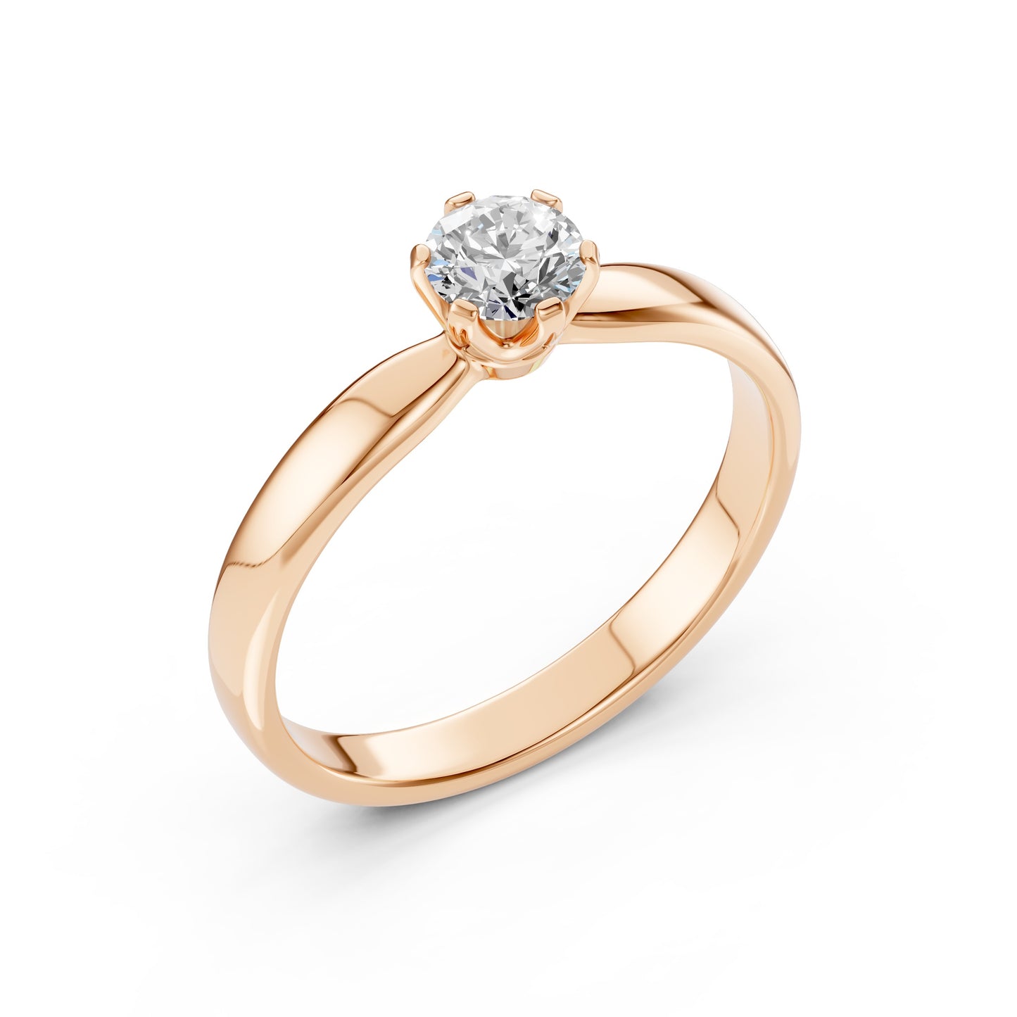CARA Златен пръстен с диамант 0.45 ct GIA сертификат K101-10040R