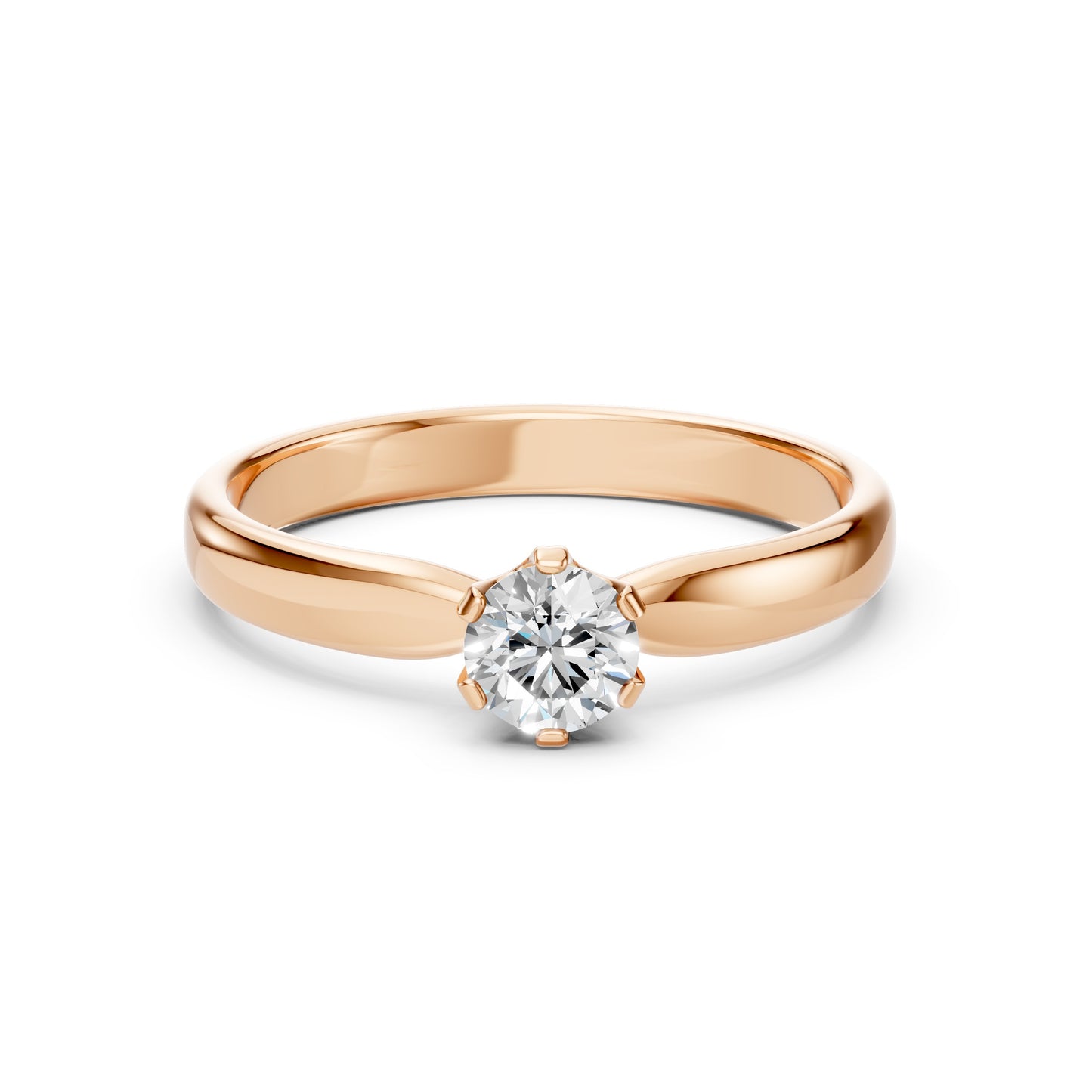 CARA Златен пръстен с диамант 0.45 ct GIA сертификат K101-10040R