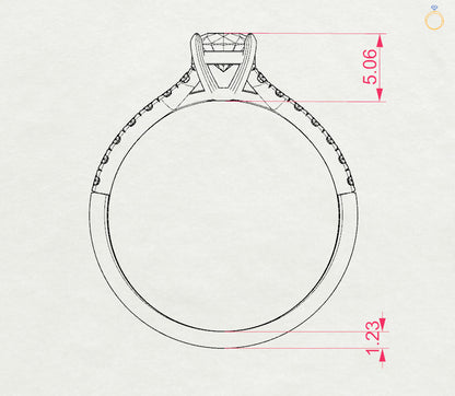 CARA Златен пръстен с диаманти 0.40+0.21 ct GIA сертификат K101-10094R