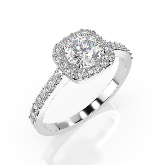 Пръстен Cara 101-10152 18К Злато С GIA Диаманти 0.4 + 0.31 Ct