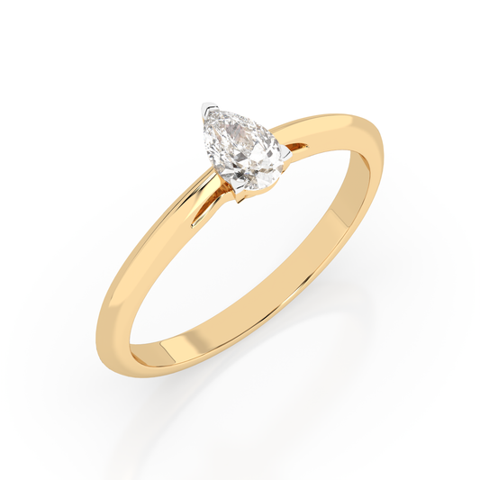 Cara Златен Пръстен С Диамант 0.30 Ct GIA Сертификат K101-10190Y Par