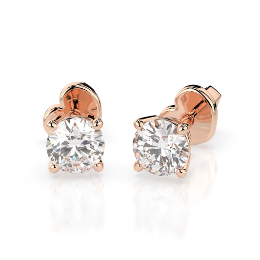 Cara Златни Обеци С GIA Сертифицирани Диаманти K102-10012R