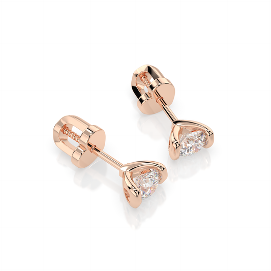Cara Златни Обеци С GIA Сертифицирани Диаманти K102-10016R
