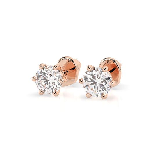 Cara Златни Обеци С GIA Сертифицирани Диаманти K102-10027R