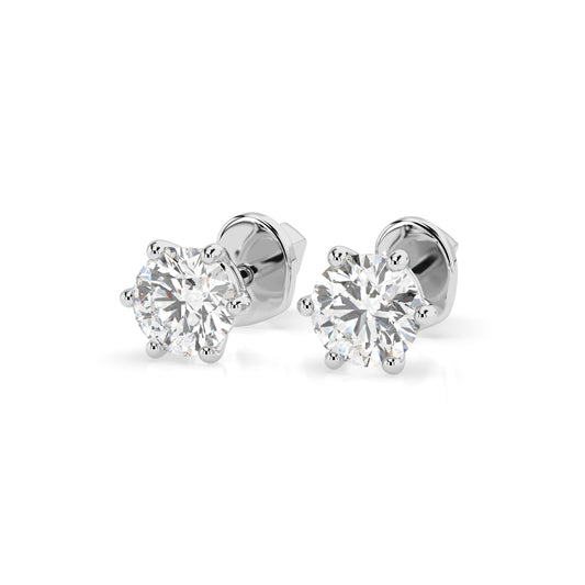 Cara Златни Обеци С GIA Сертифицирани Диаманти K102-10027W