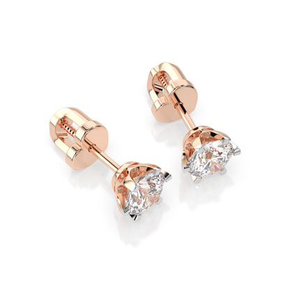 CARA Златни обеци с диаманти 0,70 ct GIA сертификат K102-10040R