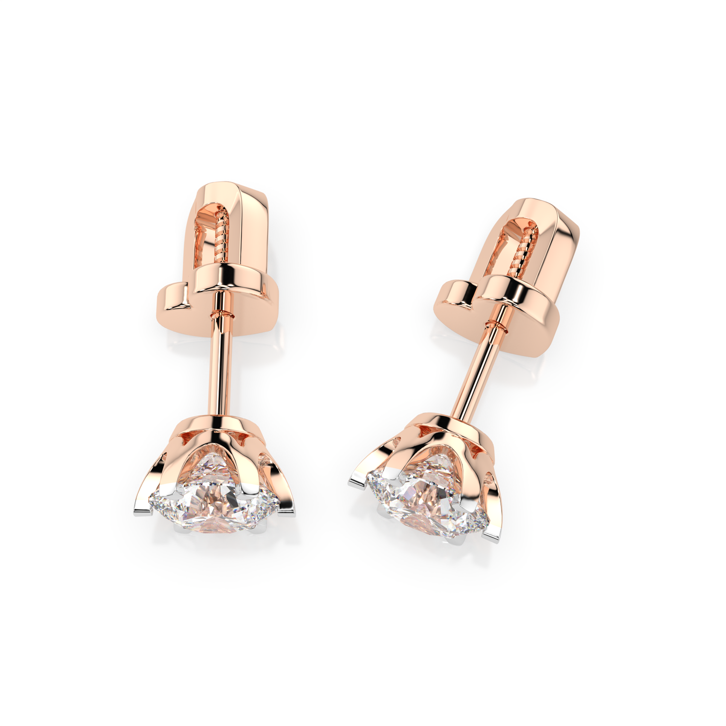 CARA Златни обеци с диаманти 0,70 ct GIA сертификат K102-10040R