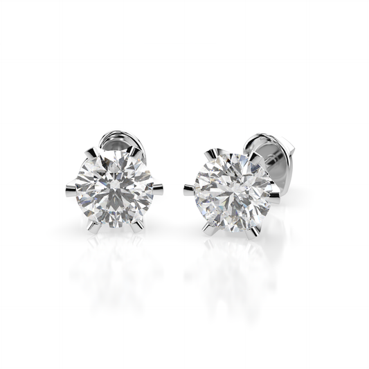 Cara Златни Обеци С Диаманти 1.00 Ct GIA Сертификат K102-10040W