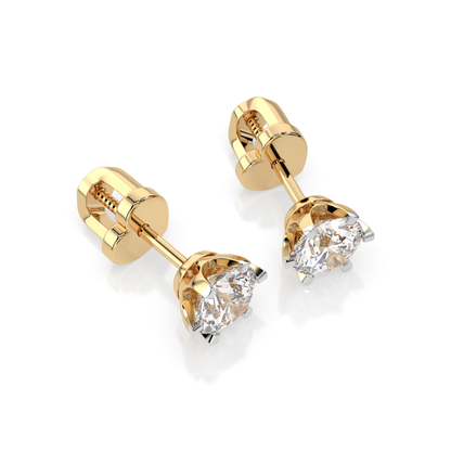 CARA Златни обеци с диаманти 0,7Ct GIA сертификат K102-10040Y