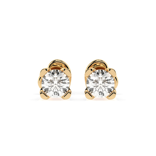 Cara Златни Обеци С GIA Сертифицирани Диаманти K102-10089Y