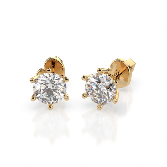 Cara Златни Обеци С Диаманти 1.00 Ct GIA Сертификат K102-10151Y