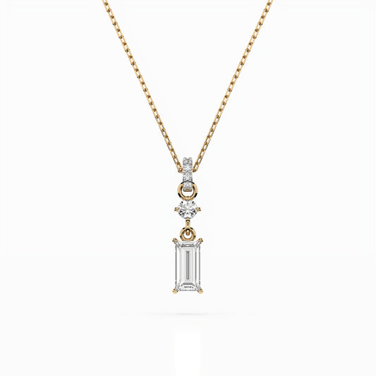Cara Златно Колие С Диаманти 0,04+0,32 Ct GIA Сертификат K104-10071/3W (0,30)