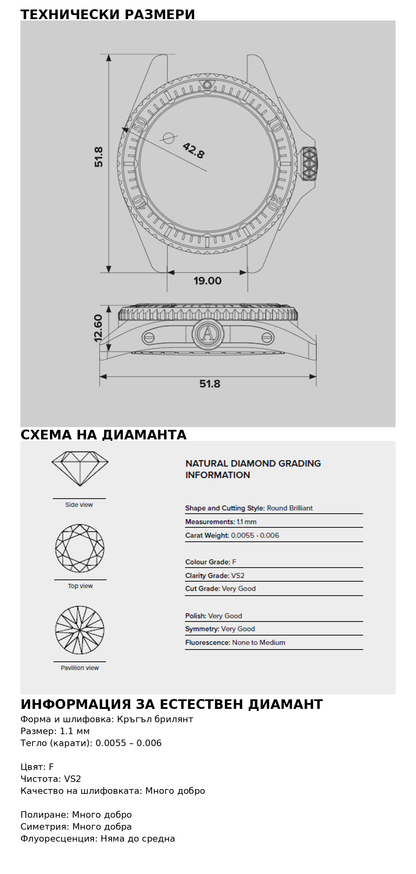 Aviator Moonflight 36M - Дамски Часовник С Лунна Фаза