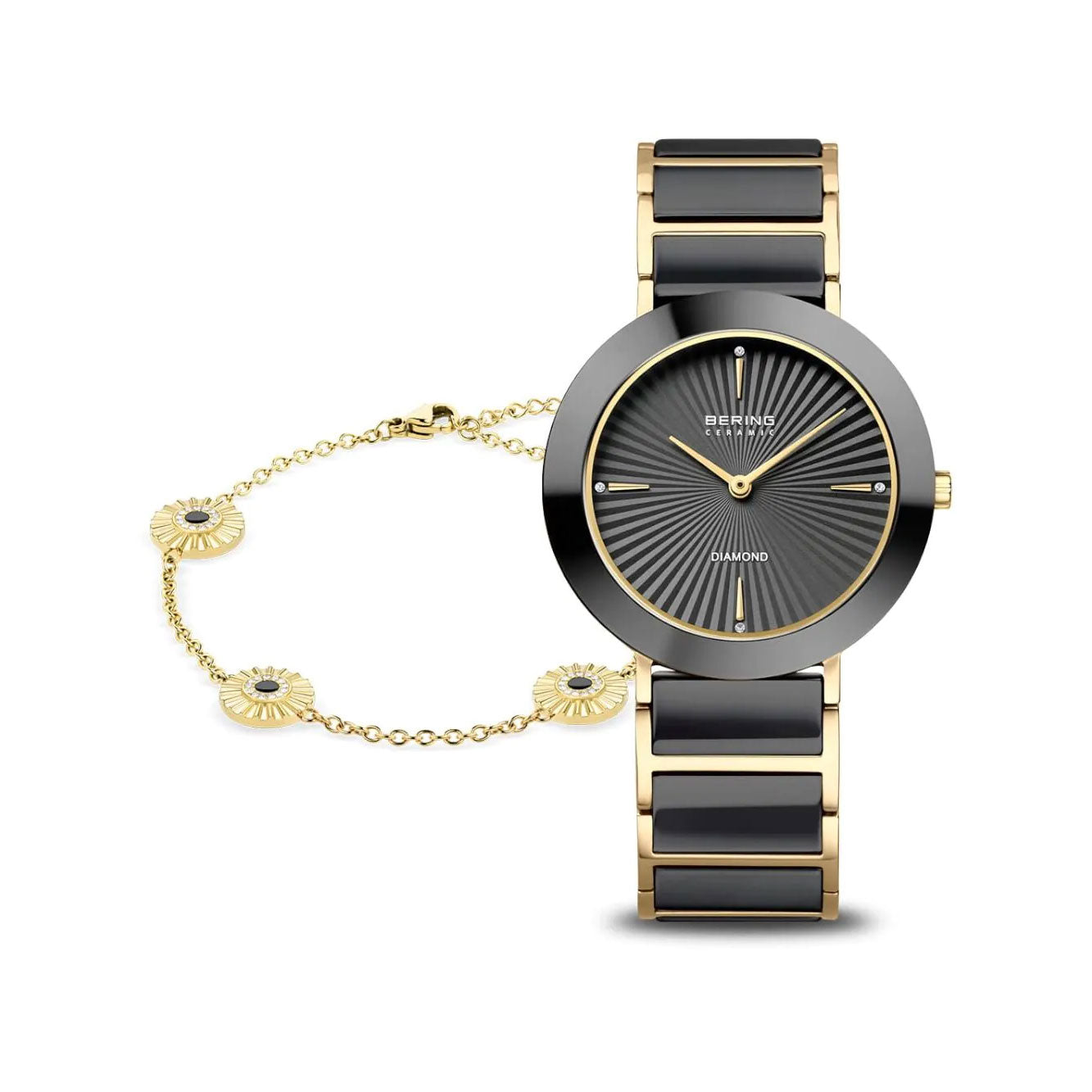 Дамски сет часовник и гривна Bering Classic 11435-732-GWP