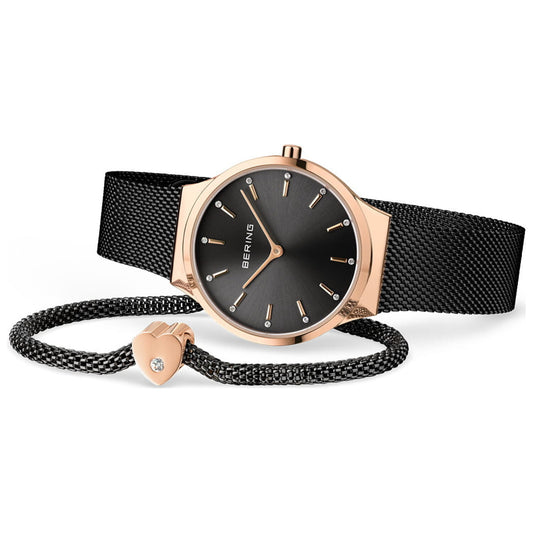 Дамски сет часовник и гривна Bering Classic 12131-169-GWP