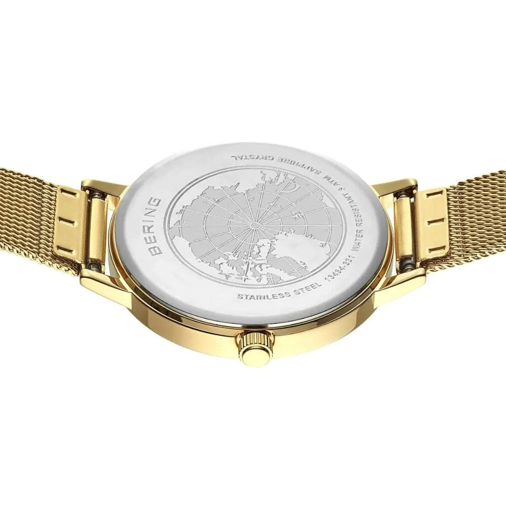 Дамски сет часовник и колие Bering Classic 13434-334-GWP
