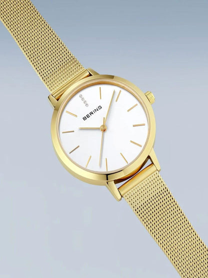 Дамски сет часовник и колие Bering Classic 13434-334-GWP