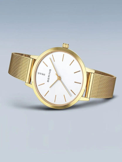 Дамски сет часовник и колие Bering Classic 13434-334-GWP