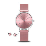 Дамски сет часовник и обеци Bering Classic 14134-999-GWP