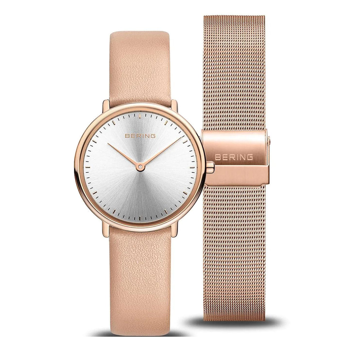 Дамски часовник Bering Classic с две каишки 15729-960