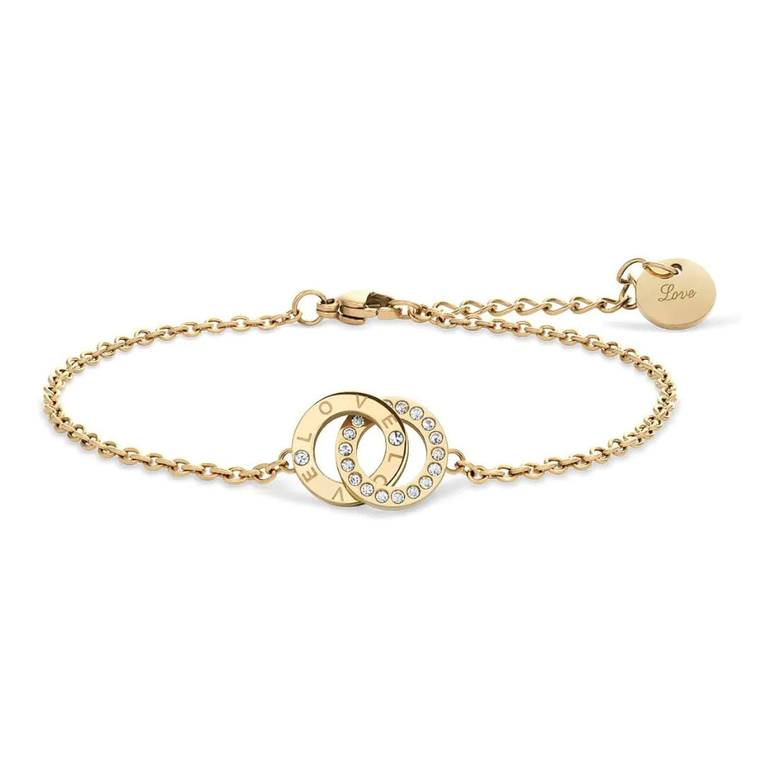 Дамски сет часовник и гривна Bering Diamond Classic 17724-332-GWP
