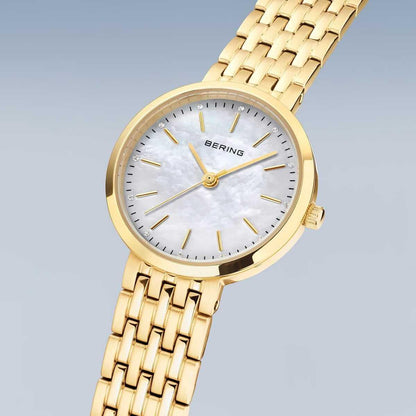 Дамски сет часовник и гривна Bering Classic Gold 19126-734-GWP