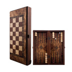 Малка дървена табла - Compact от Орех ръчна изработка