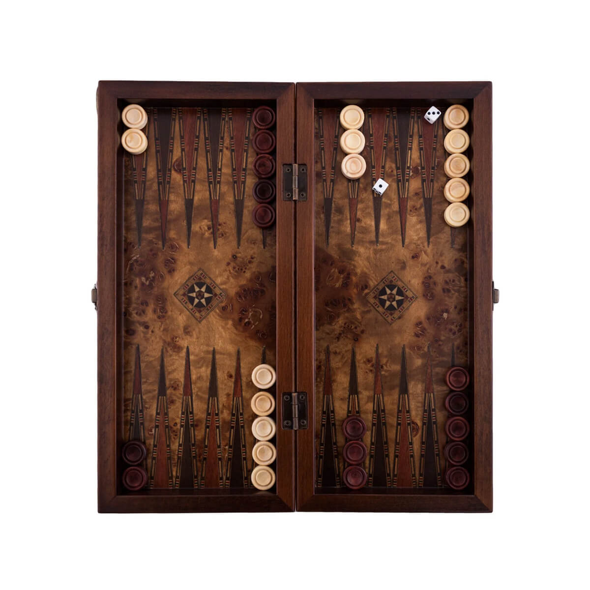 Малка дървена табла - Compact от Орех ръчна изработка